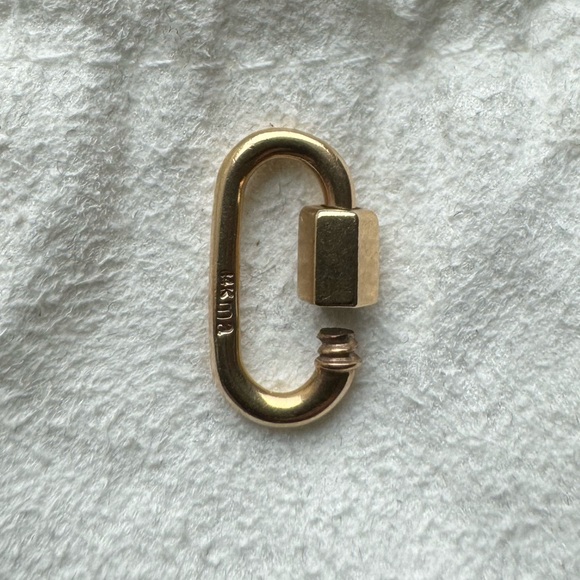 Marla Aaron Babylock: Small 14K Gold Carabiner Lock - Picture 3 of 5